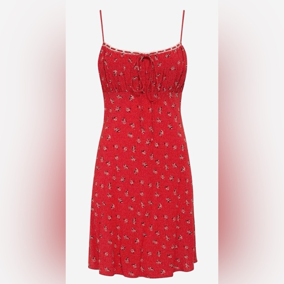 NWT Rumored Suncoast Mini Dress in pin up red Size Small - Picture 1 of 7